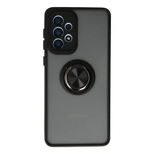 Galaxy A33 5G K�l�f Montreal Y�z�kl� Silikon Kapak - Siyah