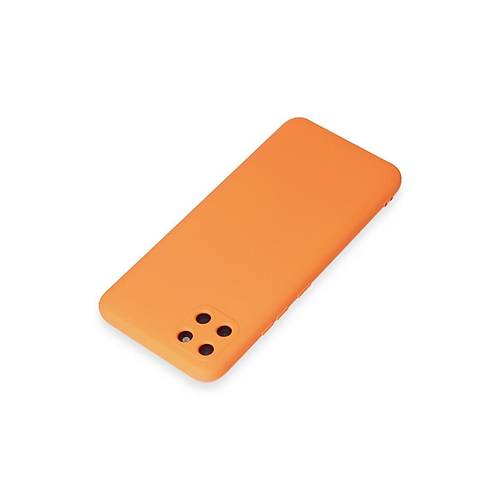 Realme C11 K�l�f Nano i�i Kadife Silikon - Turuncu