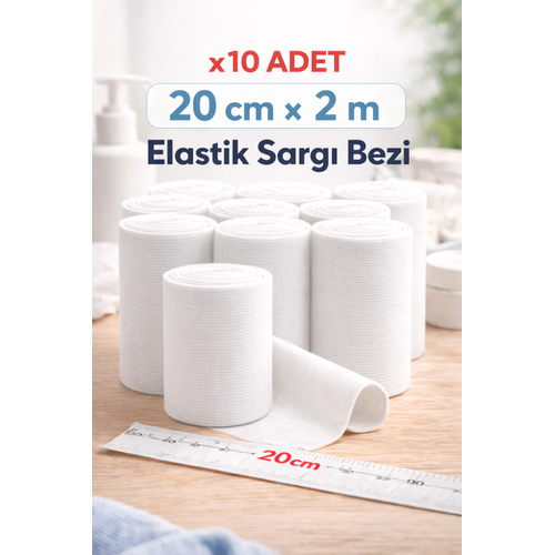 20 CM x 2 M Hidrofil Sarg� Bezi Pamuklu Gazl� Bez K�sa Metraj Medikal Sar�m Bezi 10 Adet