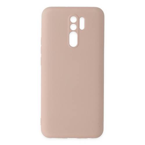 Redmi 9 K�l�f Nano i�i Kadife Silikon - Pudra