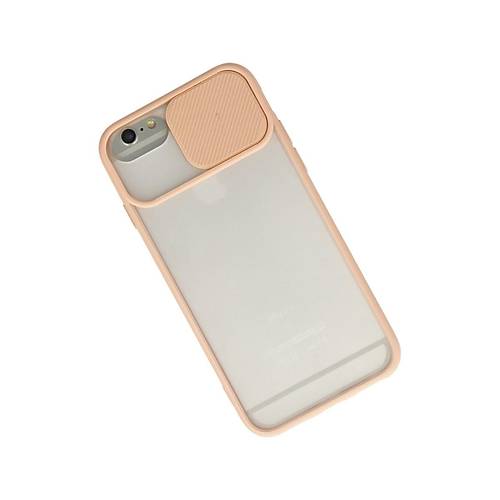 iPhone 6 K�l�f Palm Buzlu Kamera S�rg�l� Silikon - Pembe