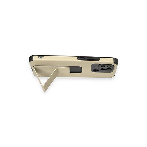 Redmi 10C K�l�f Mega Standl� Silikon - Gold