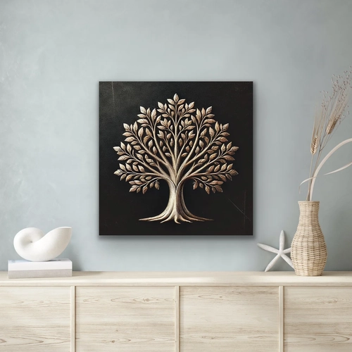 Bronz A�a� Kanvas Tablo 60x60cm