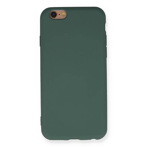 iPhone 6 K�l�f Nano i�i Kadife Silikon - Koyu Ye�il