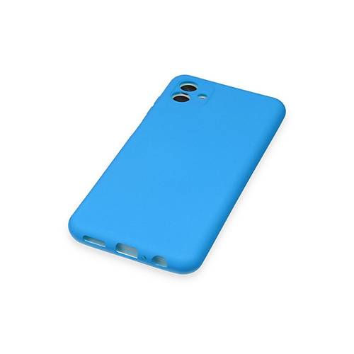 Galaxy A04 K�l�f Nano i�i Kadife Silikon - Mavi