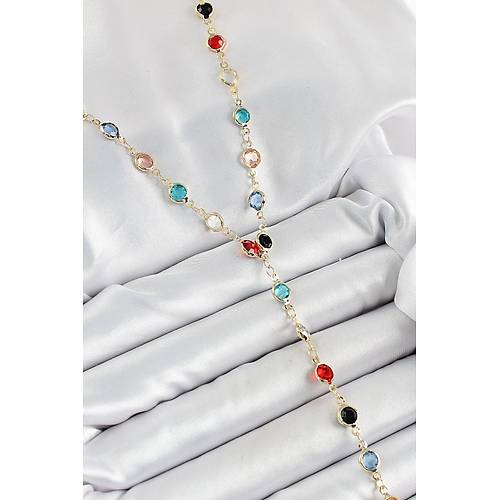Pirin� Asorti Model Gold Renk Zirkon Ta�l� Y Kolye