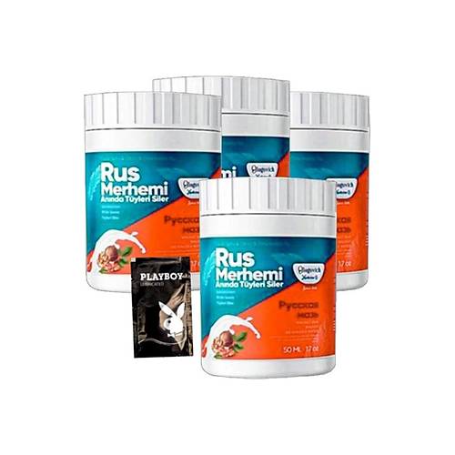 Playboy Turquoise 4'l� Birden Ceviz & Ceviz S�t� Rus Merhemi 50 ml T�y D�k�c� Krem + 1 Arma�an Jel