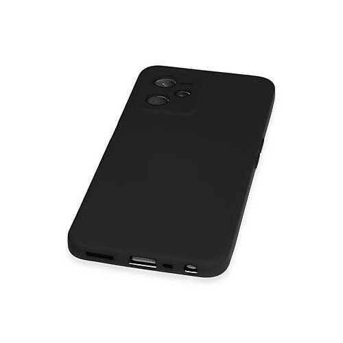 Realme C35 K�l�f Nano i�i Kadife Silikon - Siyah