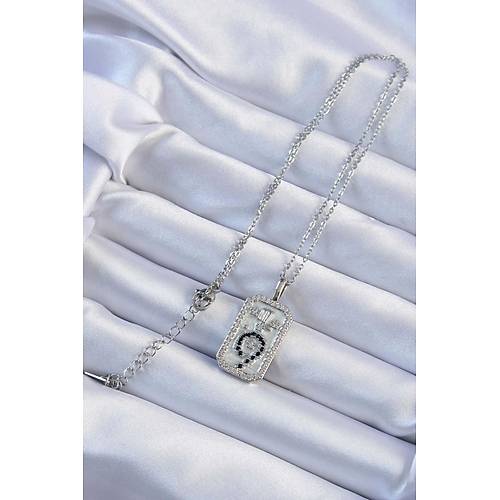 316L �elik Zincir G�m�� Renk Zirkon Ta�l� Minimal Papatya Fig�rl� Tarot Kolye