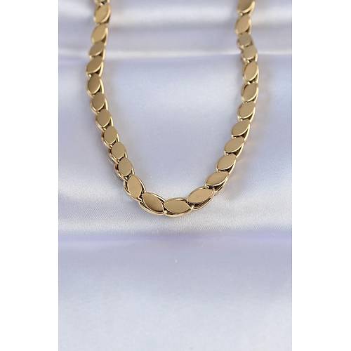 316L �elik Gold Renk Arpa Model Kolye
