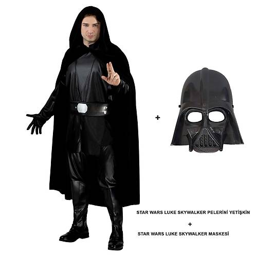 Star Wars Luke Skywalker Pelerini Yeti�kin Ve Maskesi