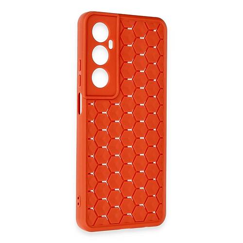 Realme C65 K�l�f Petek Silikon Kapak - K�rm�z�