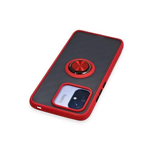Redmi 12C K�l�f Montreal Y�z�kl� Silikon Kapak - K�rm�z�