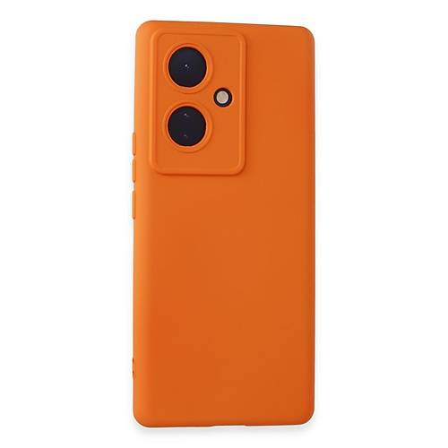V29 Lite K�l�f Nano i�i Kadife Silikon - Turuncu