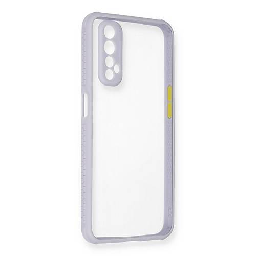 Realme 7 K�l�f Miami �effaf Silikon - Lila