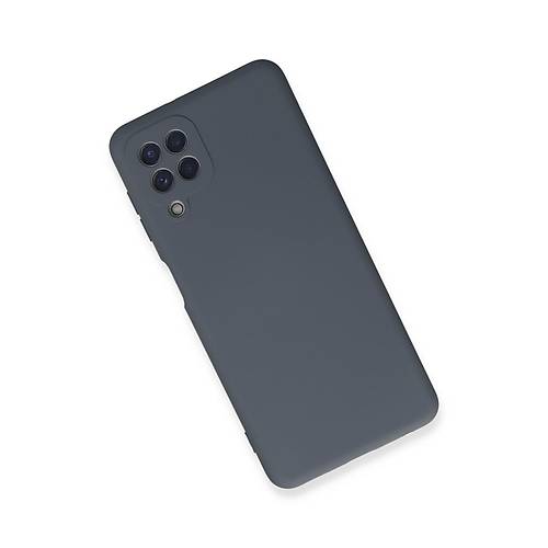 Galaxy A22 K�l�f Nano i�i Kadife Silikon - Gri