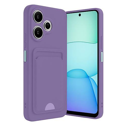 Redmi 13 4G K�l�f Kelvin Kartvizitli Silikon - Lila