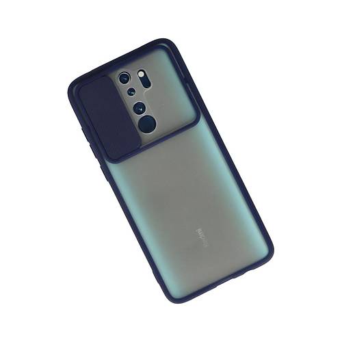 Redmi Note 8 Pro K�l�f Palm Buzlu Kamera S�rg�l� Silikon - Lacivert