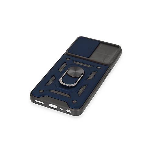 Realme C35 K�l�f Pars Lens Y�z�kl� Silikon - Lacivert