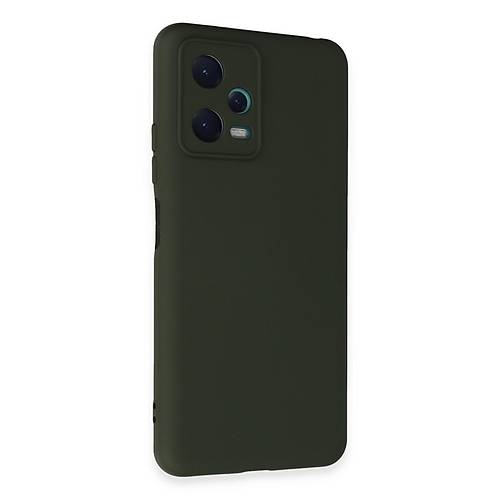 Redmi Note 12 5G K�l�f Nano i�i Kadife Silikon - Koyu Ye�il