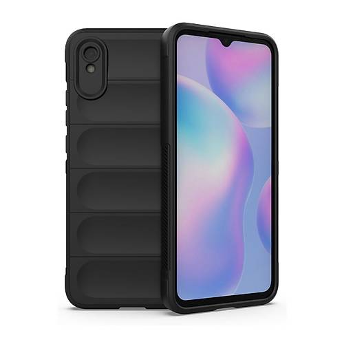 Redmi 9A K�l�f Optimum Silikon - Siyah