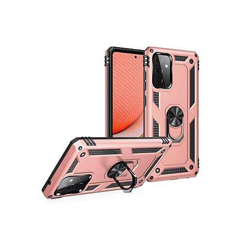 Galaxy A72 K�l�f Sofya Y�z�kl� Silikon Kapak - Rose