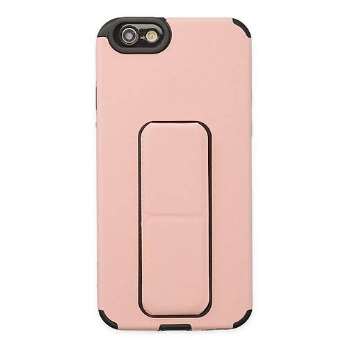 iPhone 6 K�l�f Mega Standl� Silikon - Pudra