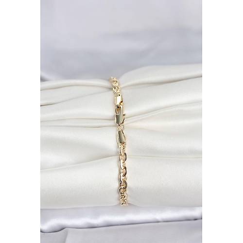 CM 14K Gold Renk Zincir Model Kad�n Bileklik
