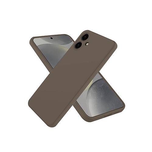 Galaxy A06 K�l�f First Silikon - Kahverengi