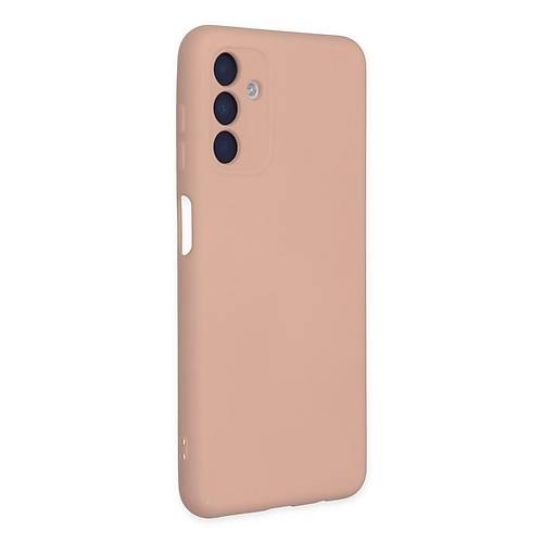 Galaxy A04S K�l�f Nano i�i Kadife Silikon - Pudra