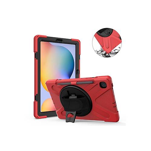 Galaxy P610 Tab S6 Lite 10.4 K�l�f Amazing Tablet Kapak - K�rm�z�