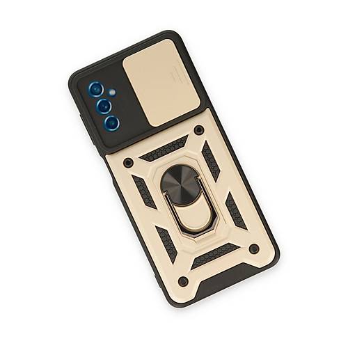 Galaxy M52 5G K�l�f Pars Lens Y�z�kl� Silikon - Gold