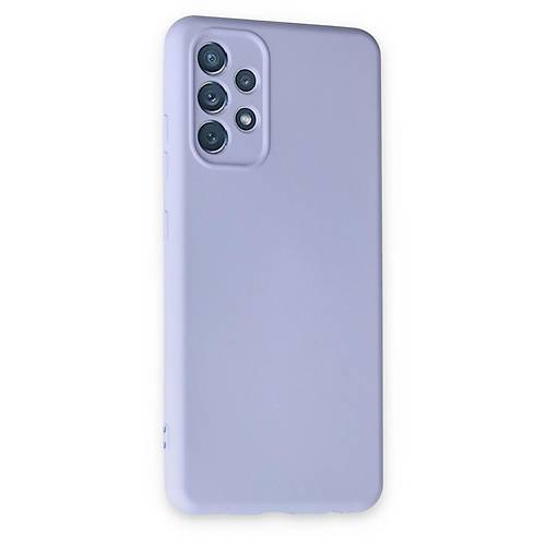 Galaxy A13 4G K�l�f Nano i�i Kadife Silikon - Lila