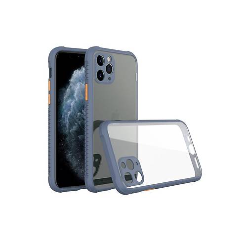 iPhone 11 Pro K�l�f Miami �effaf Silikon - Gri