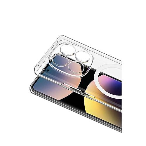 Redmi Note 14 Pro 4G Combo Sert �effaf Magsafe Kapak - �effaf