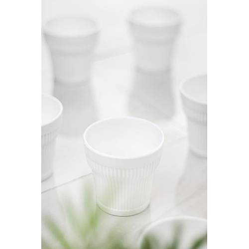 Akrilik Beyaz Tekli K�sa Bardak & Su Me�rubat Kahve Yan� Barda�� 300 ml ( Cam De�ildir )