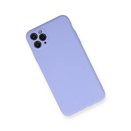 iPhone 11 Pro Max K�l�f Nano i�i Kadife Silikon - Lila