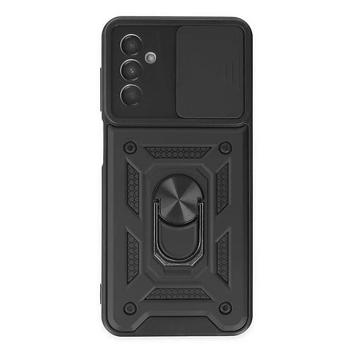 Galaxy A04S K�l�f Pars Lens Y�z�kl� Silikon - Siyah