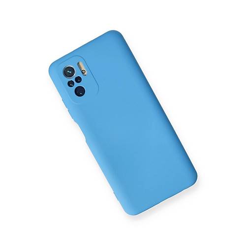 Redmi Note 10 K�l�f Nano i�i Kadife Silikon - Mavi
