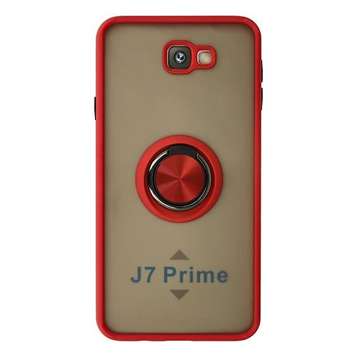 Galaxy J7 Prime K�l�f Montreal Y�z�kl� Silikon Kapak - K�rm�z�