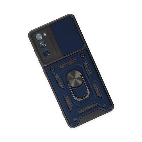 Galaxy S20 FE K�l�f Pars Lens Y�z�kl� Silikon - Lacivert