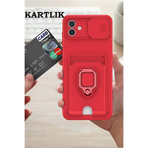 Galaxy A05 K�l�f Zuma Kartvizitli Y�z�kl� Silikon - Siyah