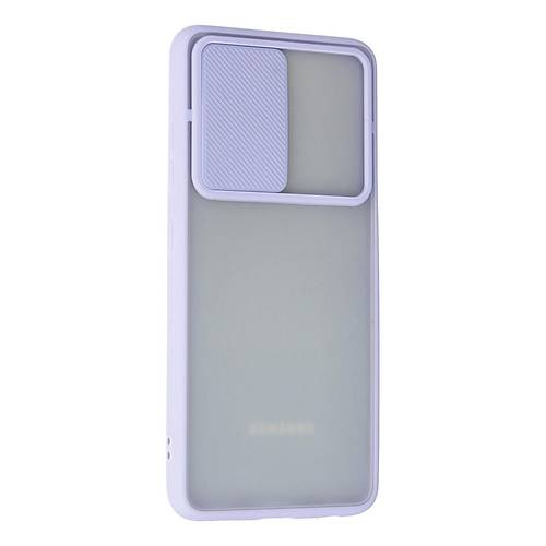 Galaxy A72 K�l�f Palm Buzlu Kamera S�rg�l� Silikon - Lila