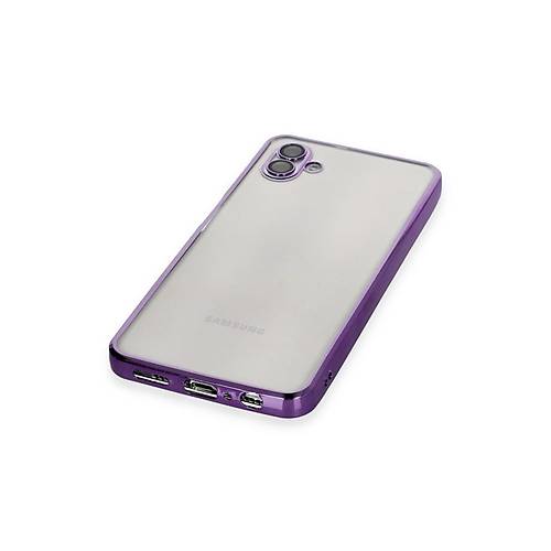 Galaxy A04 K�l�f Razer Lensli Silikon - Mor
