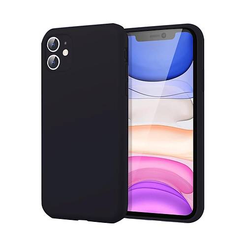 iPhone 11 K�l�f First Silikon - Siyah