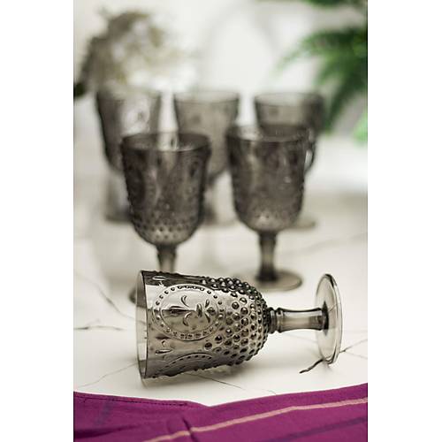 Akrilik F�me 6'l� Kadeh & Su Me�rubat Kahve Yan� Barda�� 450 ml ( Cam De�ildir )