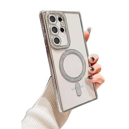 Galaxy S24 Ultra K�l�f Joke Simli Magneticsafe K�l�f - Gold
