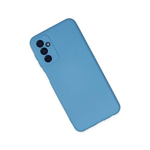 Galaxy M23 K�l�f Nano i�i Kadife Silikon - Mavi