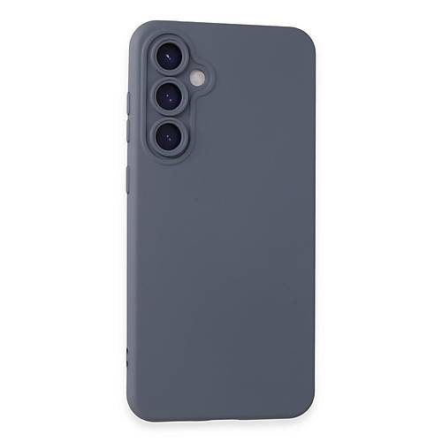 Galaxy S24 K�l�f Nano i�i Kadife Silikon - Gri