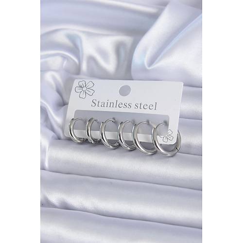 316L �elik G�m�� Renk Halka Kad�n K�pe Seti